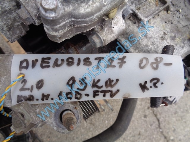 motor na toyotu avensis T27 2,0d4d, 